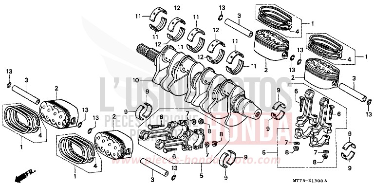 VILEBREQUIN/PISTON de NR NR RED (R175) 1992