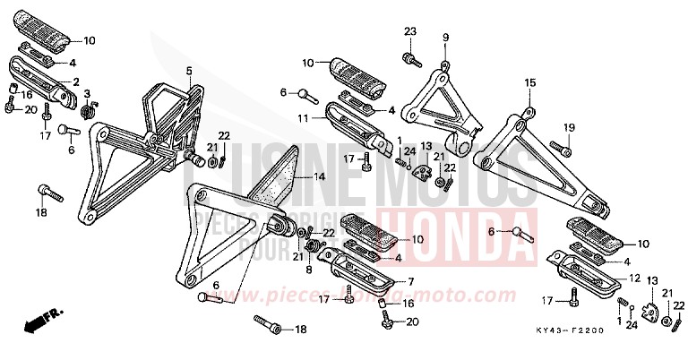 MARCHE de NSR125R REAL WHITE (NH250G) de 1990
