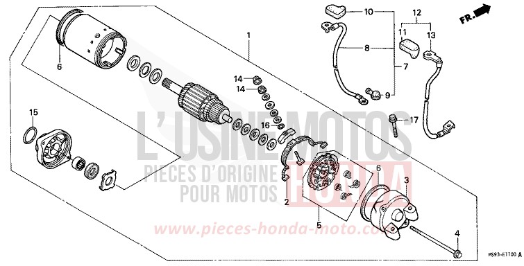MOTEUR DE DEMARRAGE de NTV MONZA RED (R110) 1993