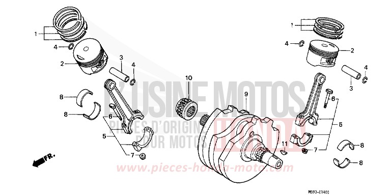 VILEBREQUIN/PISTON de NTV MONZA RED (R110) 1993