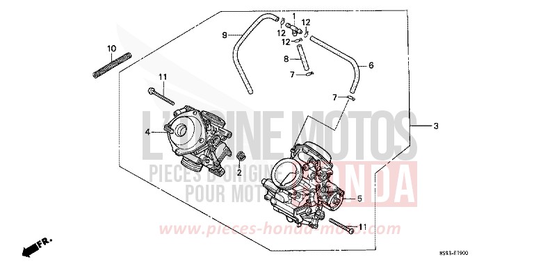 ENS. DE CARBURATEUR de NTV MONZA RED (R110) 1993