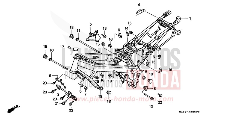 CARROSSERIE DE CHASSIS de NTV NOIR (NH1) 1995