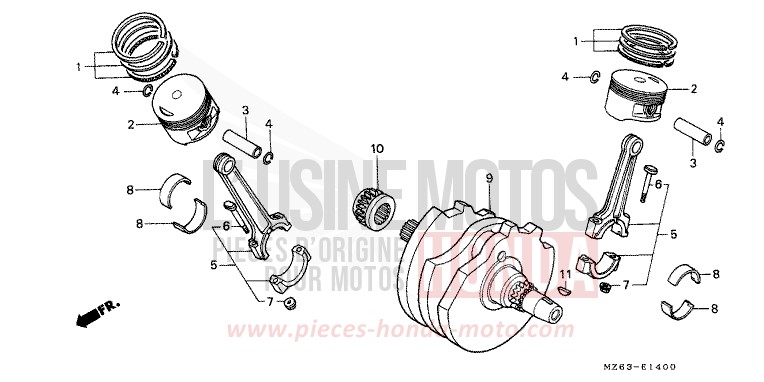 VILEBREQUIN/PISTON de NTV MONZA RED (R110) 1995