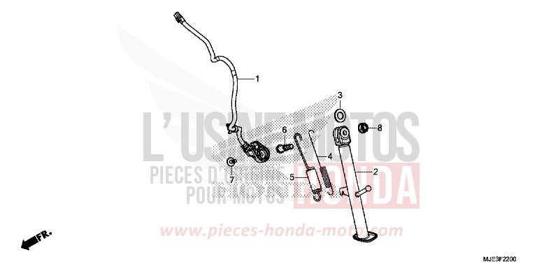 BEQUILLE LATERALE de CBR650F SWORD SILVER METALLIC (NHA95) de 2014