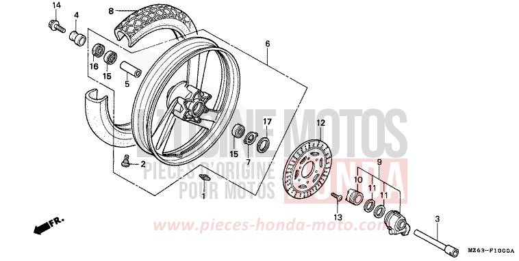 ROUE AVANT de NTV MAGNA RED (R201) 1997