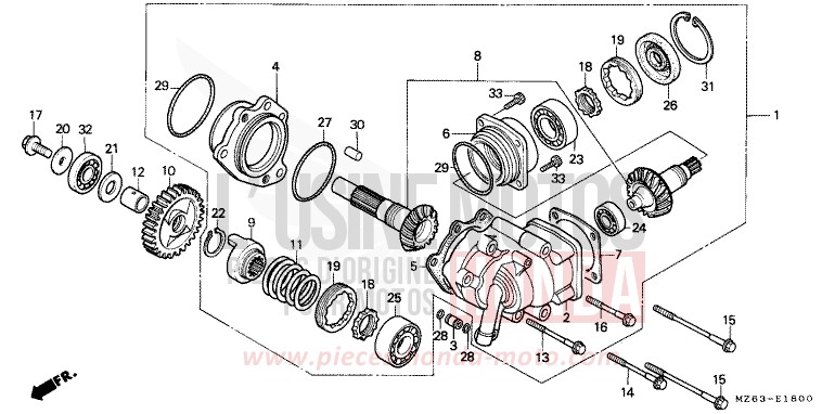 ARBRE TRANSVERSAL de NTV PEARL ATLANTIS BLUE (B142) 1997