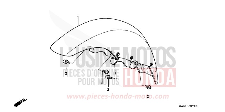AILE AVANT (1) de SLR BEAK YELLOW (Y132) 1997
