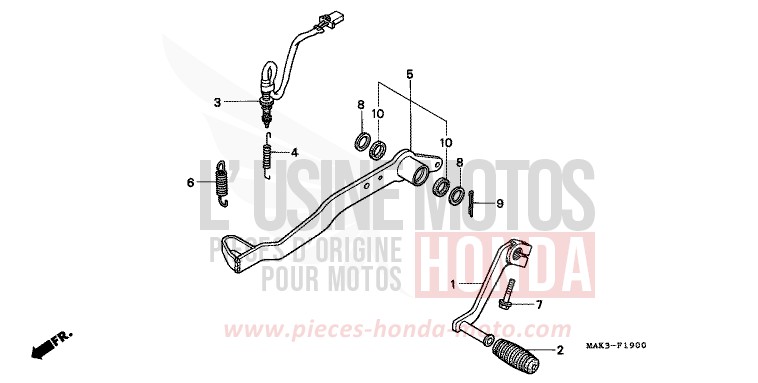 PEDALE de SLR BEAK YELLOW (Y132) 1997