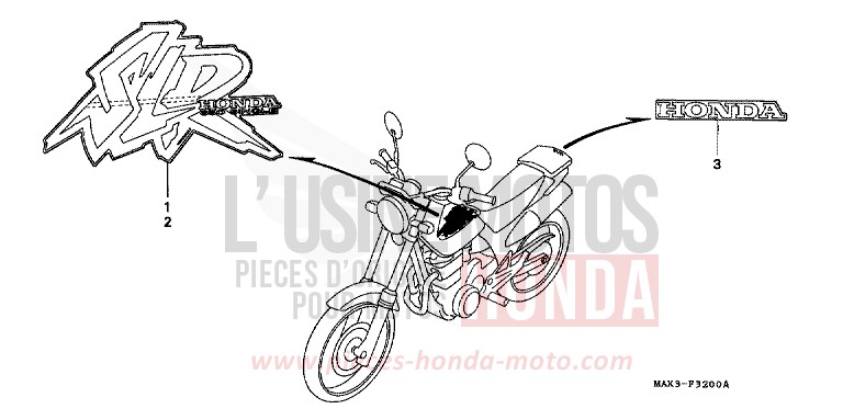 MARQUE (1) de SLR BEAK YELLOW (Y132) 1997