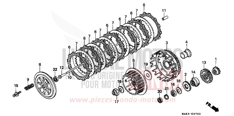 EMBRAYAGE de SLR SPARKLING RED (R127) 1997