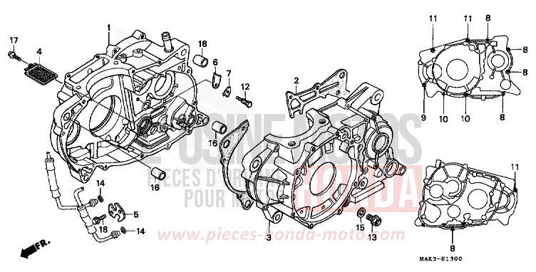 CARTER MOTEUR de SLR BEAK YELLOW (Y132) 1998