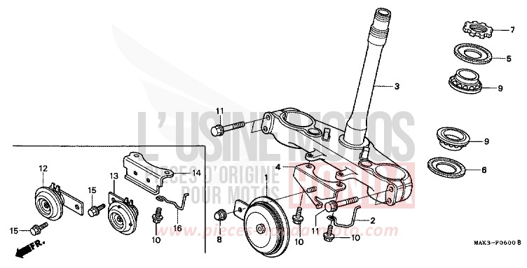 TIGE DE DIRECTION de SLR BEAK YELLOW (Y132) 1998