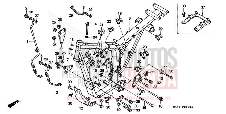 CARROSSERIE DE CHASSIS de SLR NOIR (NH1) 1998