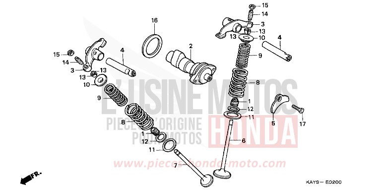 ARBRE A CAMES/SOUPAPE de Transcity PEARL ATLANTIS BLUE (B142H) 1995