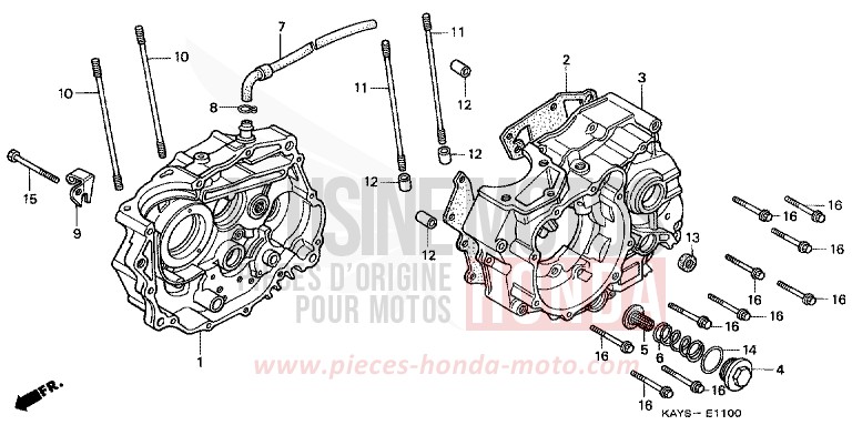 CARTER MOTEUR de Transcity PEARL ATLANTIS BLUE (B142H) 1995