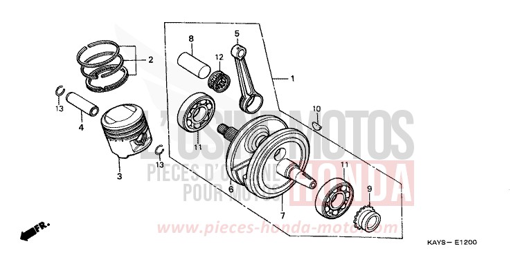 VILEBREQUIN/PISTON de Transcity PEARL ATLANTIS BLUE (B142H) 1995