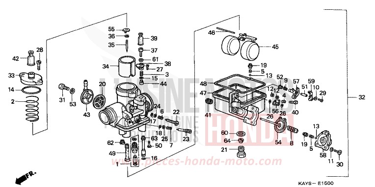 CARBURATEUR de Transcity PEARL ATLANTIS BLUE (B142H) 1995