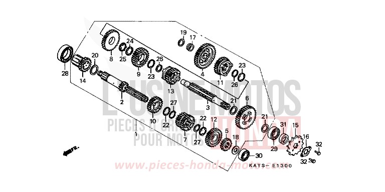 BOITE DE VITESSES de Transcity VERNIER GRAY METALLIC (NH168B) 1995