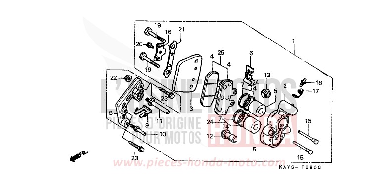 ETRIER DE FREIN AVANT de Transcity VERNIER GRAY METALLIC (NH168B) 1995