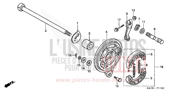 PANNEAU DE FREIN ARRIERE de Transcity VERNIER GRAY METALLIC (NH168B) 1995