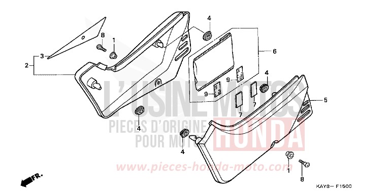 COUVERCLE LATERAL de Transcity VERNIER GRAY METALLIC (NH168B) 1995