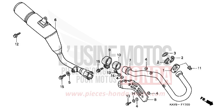 SILENCIEUX D'ECHAPPEMENT de Transcity VERNIER GRAY METALLIC (NH168B) 1995
