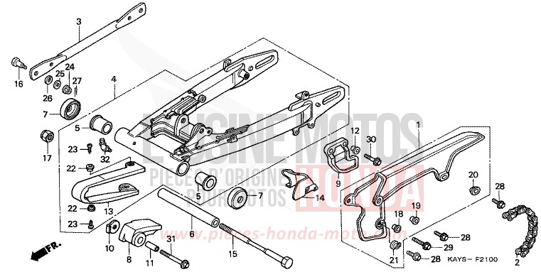 BRAS OSCILLANT/CARTER DE CHAINE de Transcity VERNIER GRAY METALLIC (NH168B) 1995