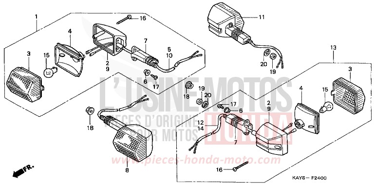 CLIGNOTANT de Transcity VERNIER GRAY METALLIC (NH168B) 1995