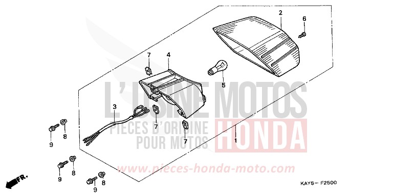 FEU ARRIERE de Transcity VERNIER GRAY METALLIC (NH168B) 1995