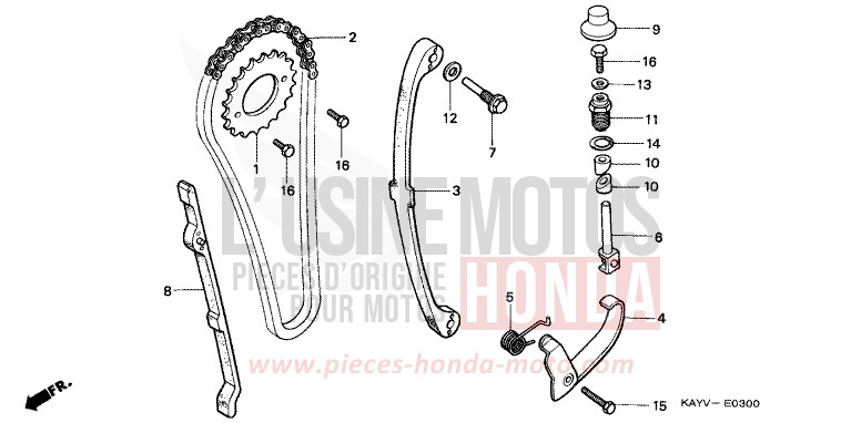 CHAINE A CAMES/TENDEUR de Transcity RADIANT RED METALLIC (R218K) de 1997