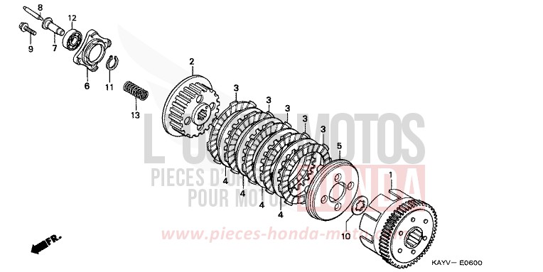 EMBRAYAGE de Transcity RADIANT RED METALLIC (R218K) de 1997