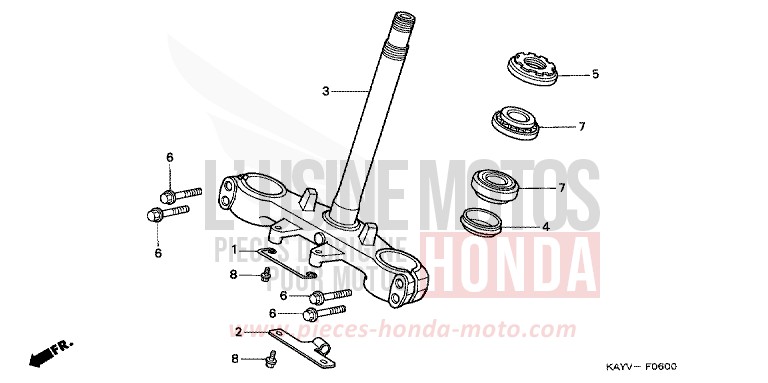 TIGE DE DIRECTION de Transcity RADIANT RED METALLIC (R218K) de 1997