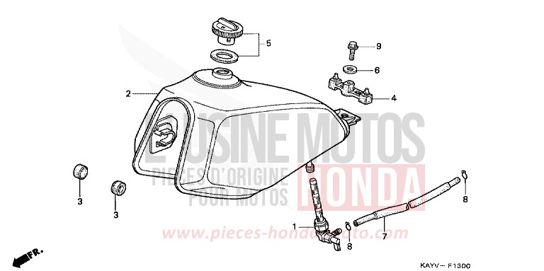 RESERVOIR A CARBURANT de Transcity RADIANT RED METALLIC (R218K) de 1997