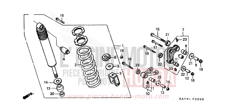 COUSSIN ARRIERE de Transcity RADIANT RED METALLIC (R218K) de 1997