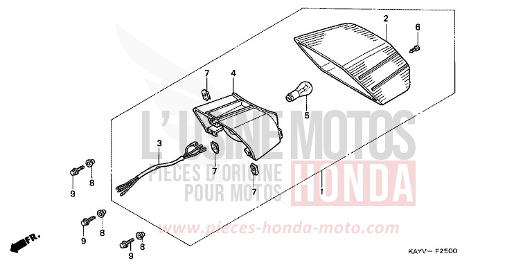 FEU ARRIERE de Transcity RADIANT RED METALLIC (R218K) de 1997