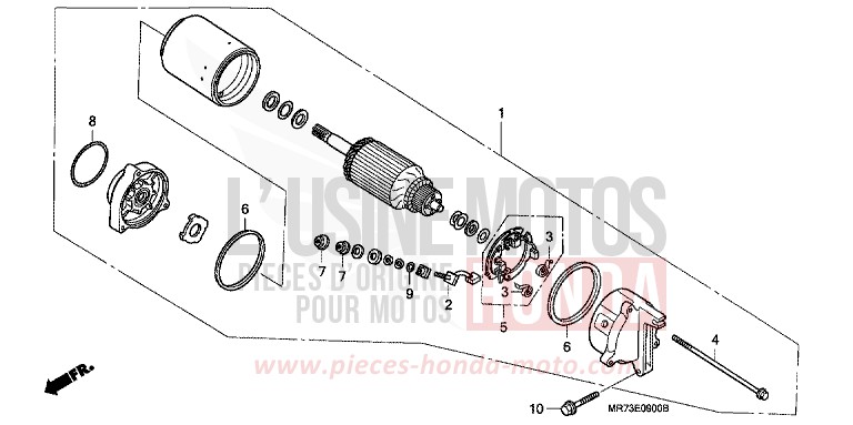 MOTEUR DE DEMARRAGE de RC30 PEARL CRYSTAL WHITE (NH193H) 1989