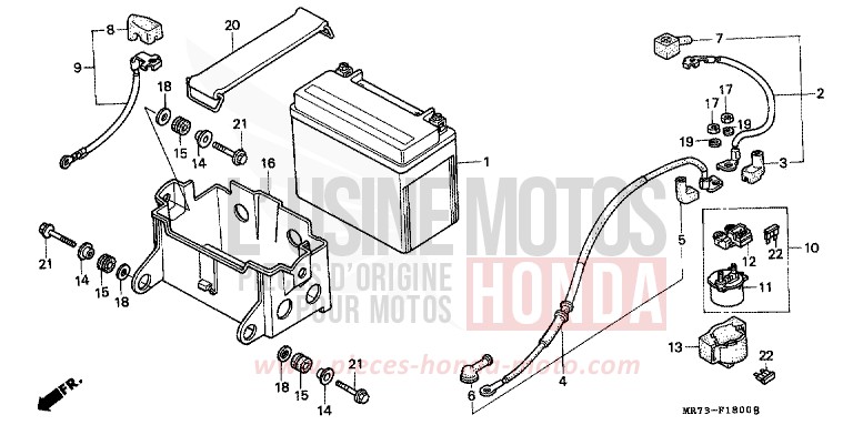 BATTERIE de RC30 PEARL CRYSTAL WHITE (NH193H) 1989