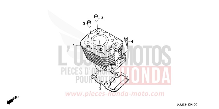 CYLINDRE de XR125L NOIR (NH1) de 2003