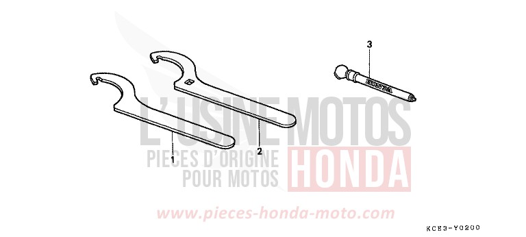 CLE de XR250R FIGHTING RED (R134) 2001