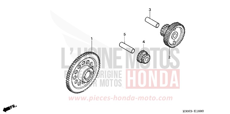EMBRAYAGE DE DEMARRAGE de XR125L NOIR (NH1) de 2004