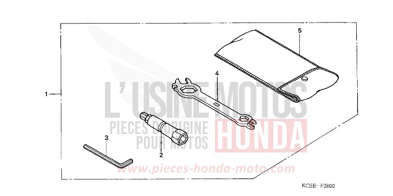 OUTILS de XR250R FIGHTING RED (R134) 2004