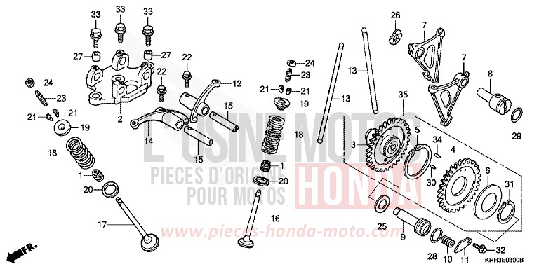 ARBRE A CAMES/SOUPAPE de XR125L NOIR (NH1) de 2005