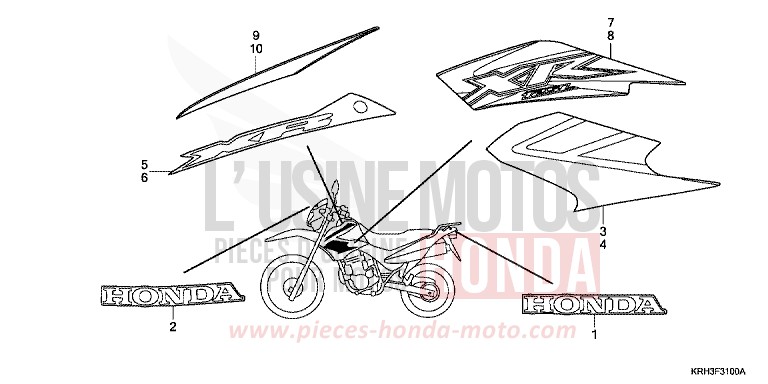 MARQUE/RAYURE de XR125L NOIR (NH1) de 2005
