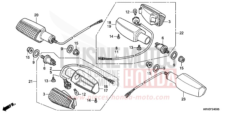 CLIGNOTANT de XR125L FIGHTING RED (R134) de 2005