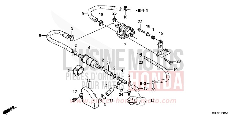SOUPAPE D'AIR de XR125L NOIR (NH1) de 2006