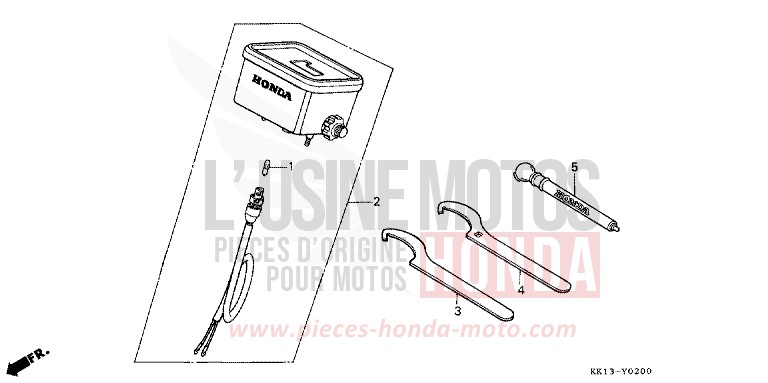 TOTALISATEUR PARTIEL/CLE de XR250R FLASH RED (R119) de 1984