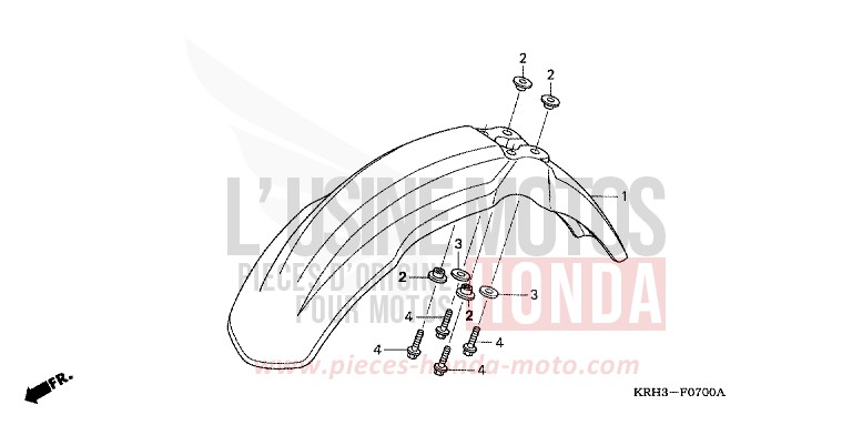 AILE AVANT de XR125L ROSS WHITE (NH196) de 2006