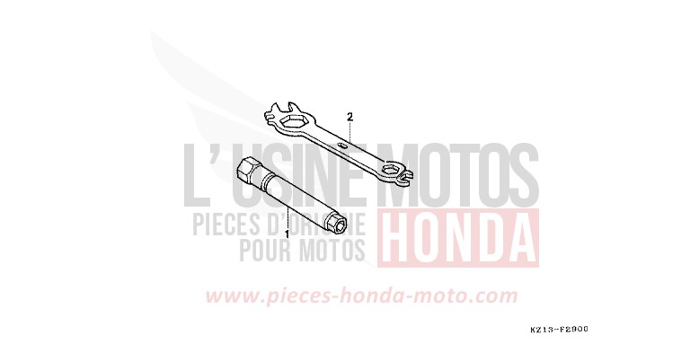 OUTILS de XR250R SHASTA WHITE (NH138H) 1993
