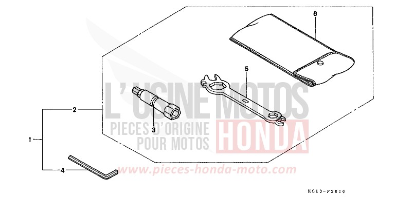 OUTILS de XR250R ROSS WHITE (NH196) 1996