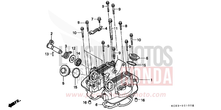 COUVERCLE DE CULASSE de XR250R ROSS WHITE (NH196) 1997